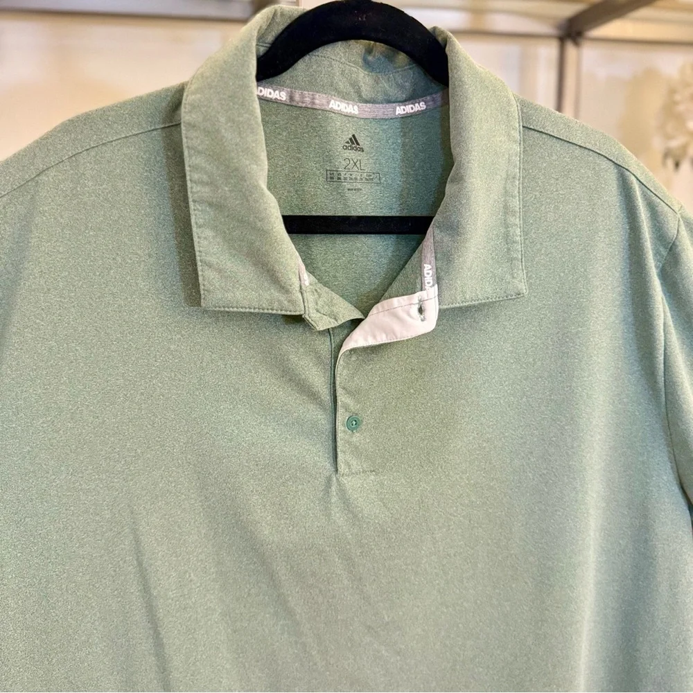 🌾Adidas Green Polo Shirt Classic‎ Design